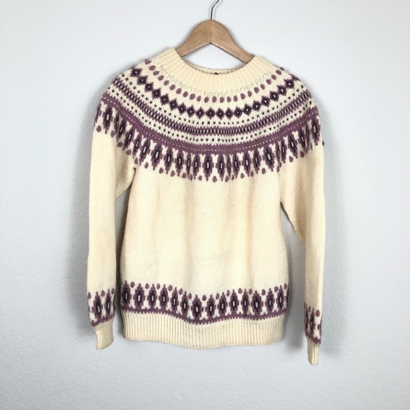 Vintage Loden Plankl Fairisle Pullover Sweater sz S - Picture 1 of 4